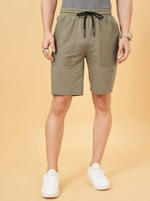 street 808 by pantaloons olive regular fit shorts