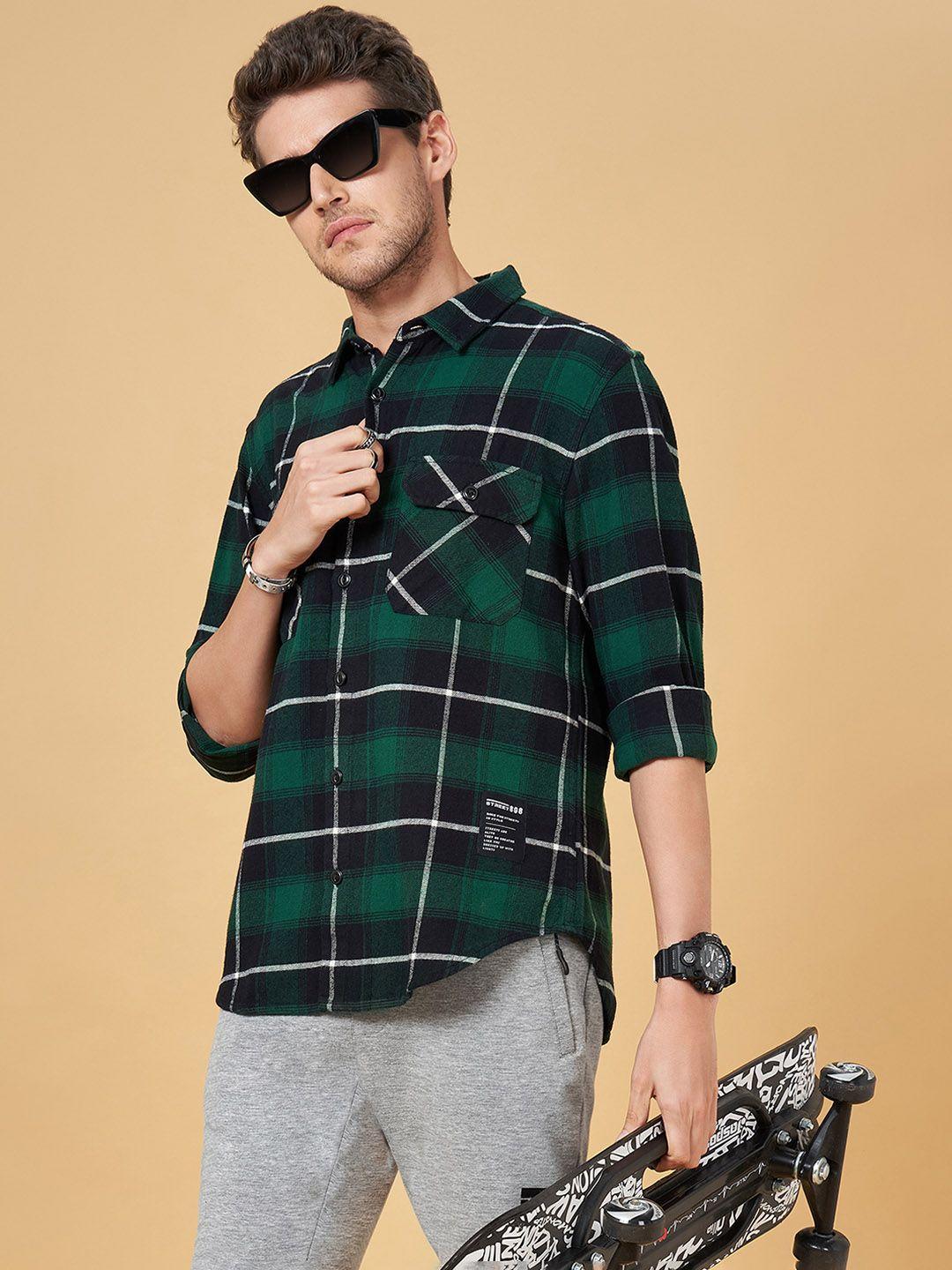 street 808 by pantaloons tartan checks checked cotton casual shirt