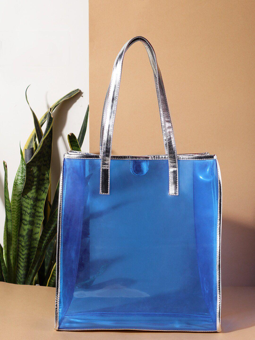 street 9 blue solid shoulder bag