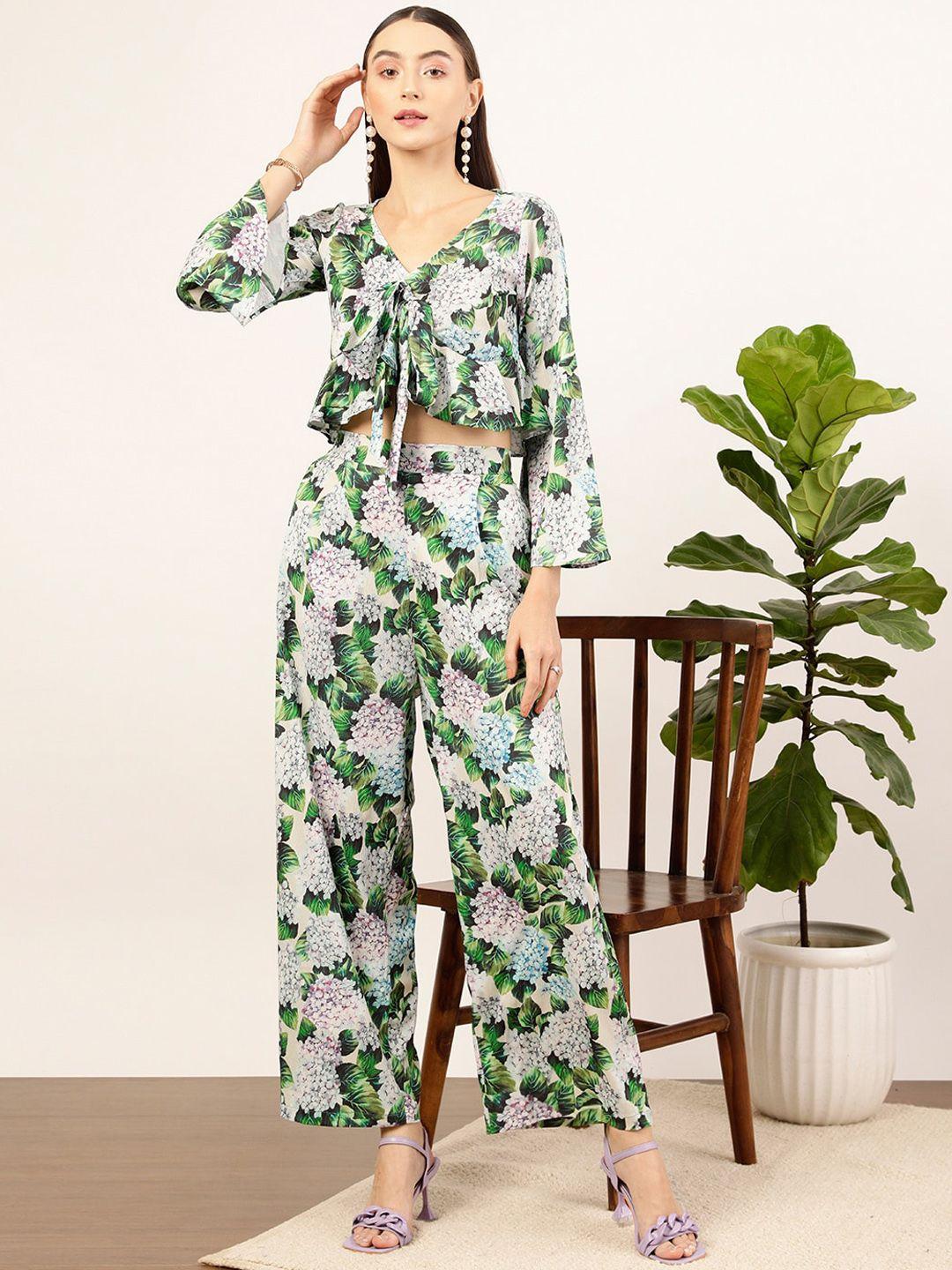 street 9 printed top & palazzos co-ords set