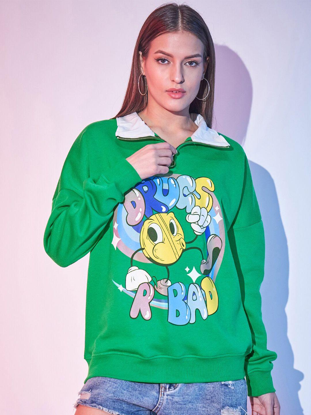 street 9 women green sweatshirt