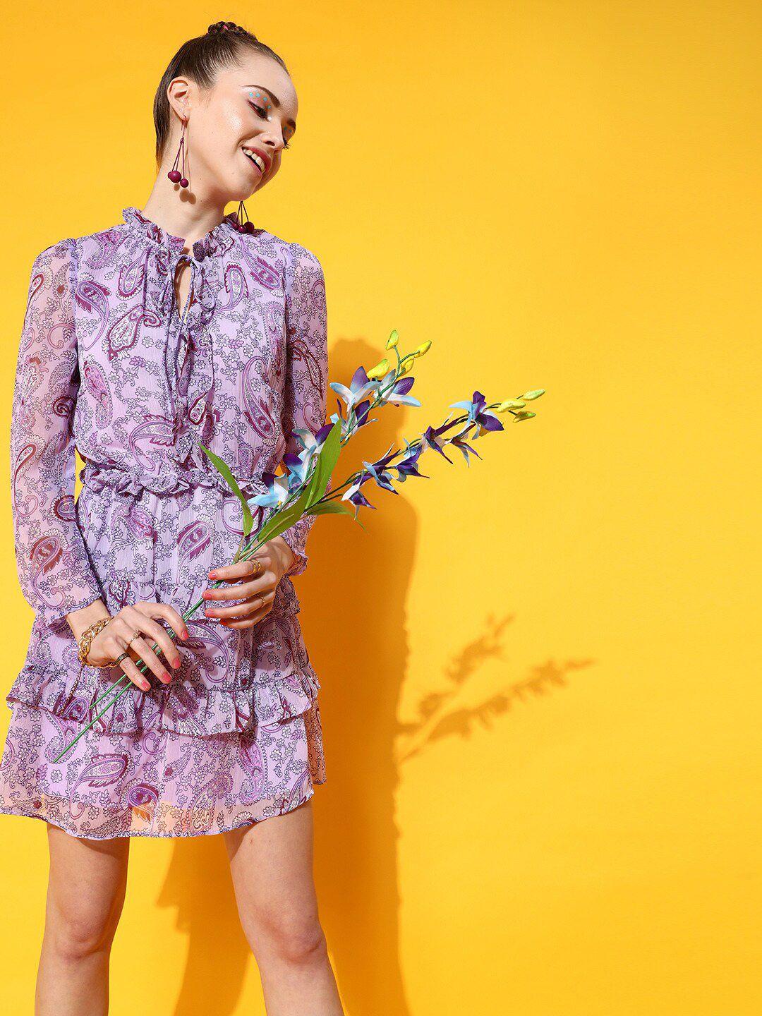 street 9 women lavender floral dress