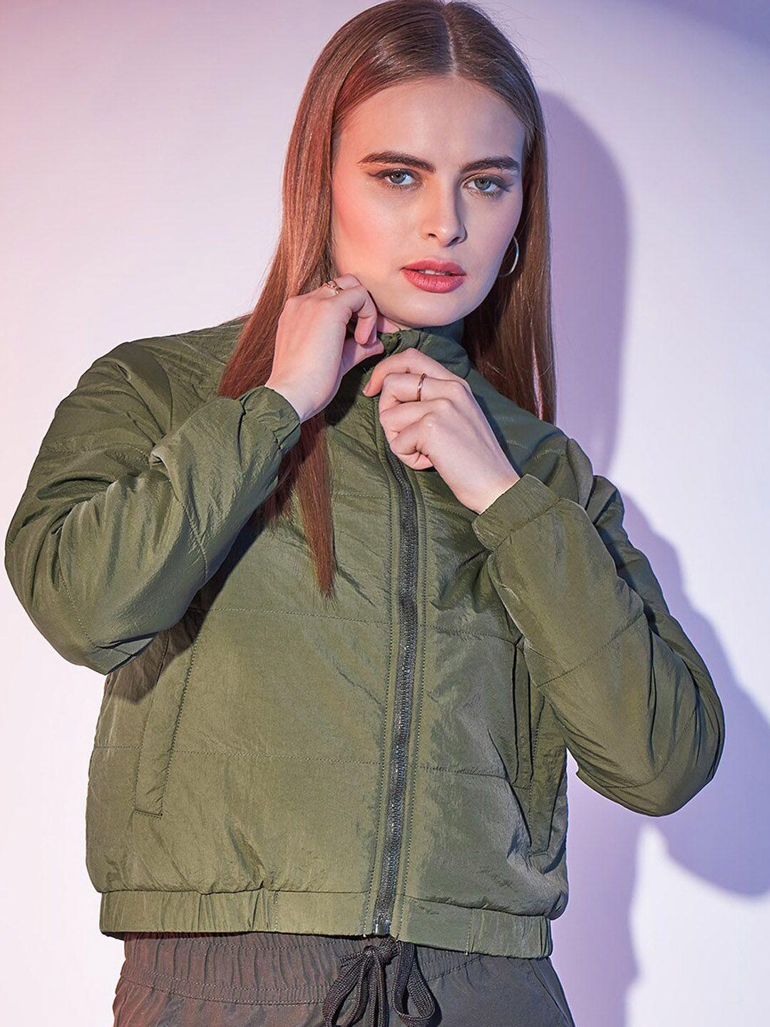 street 9 women olive green lightweight long sleeves fashion jacket