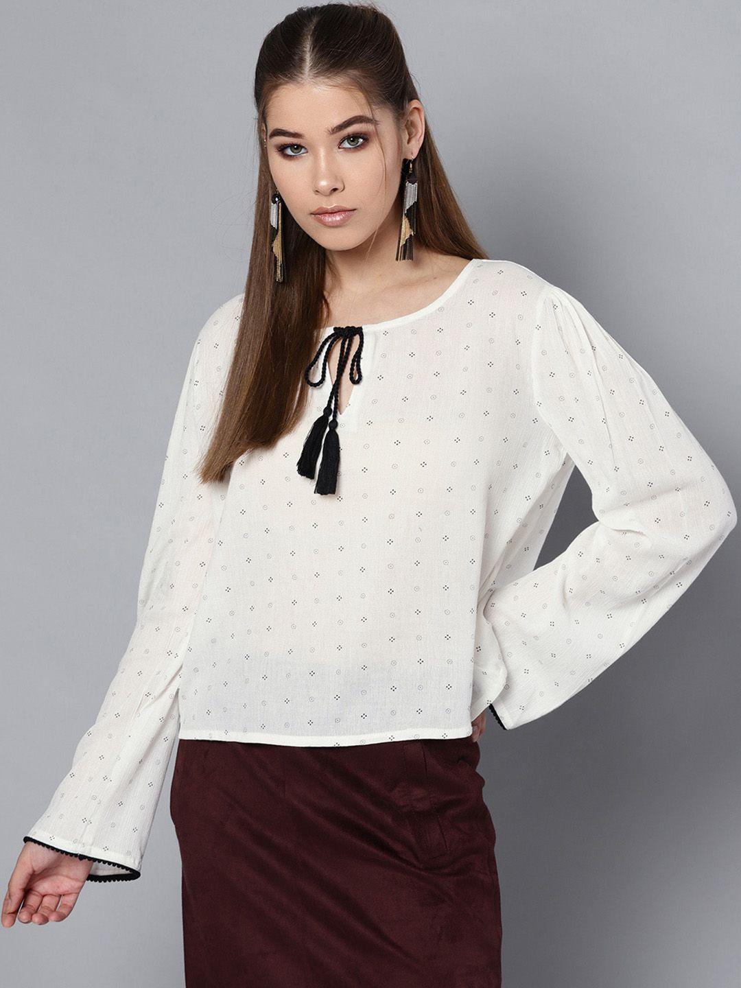 street 9 women white printed top