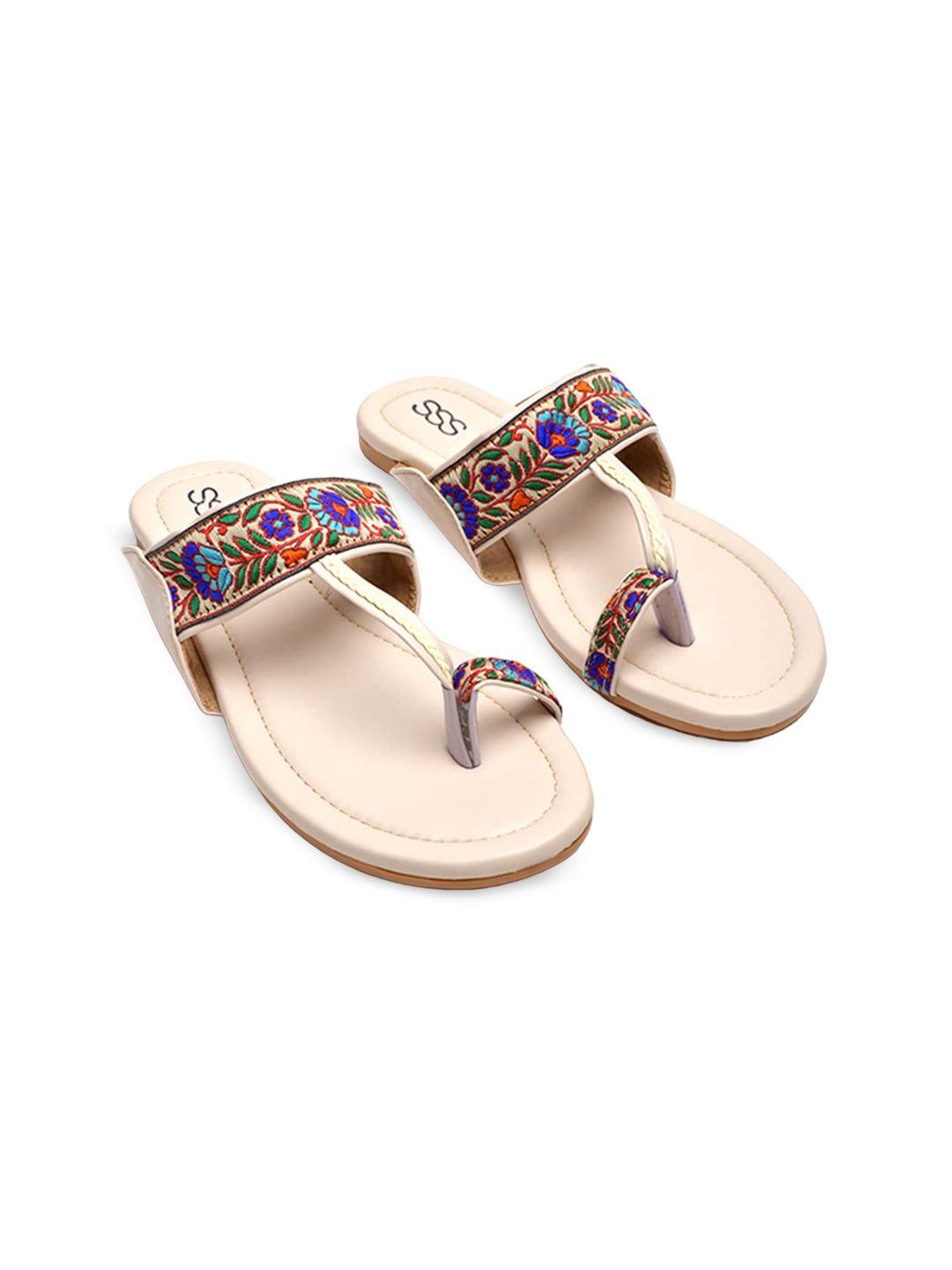 street style store embroidered one toe flats