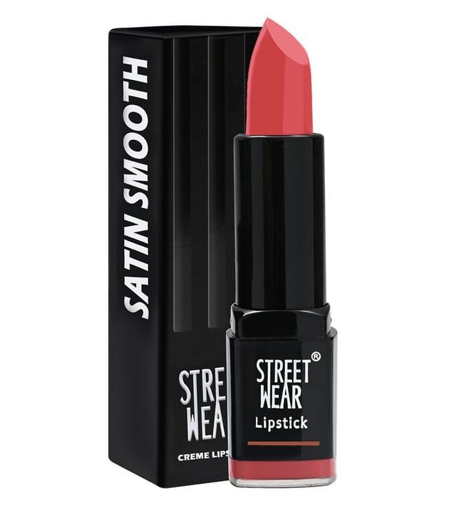 street wear satin smooth lipstick simply peach - 4.2 gm
