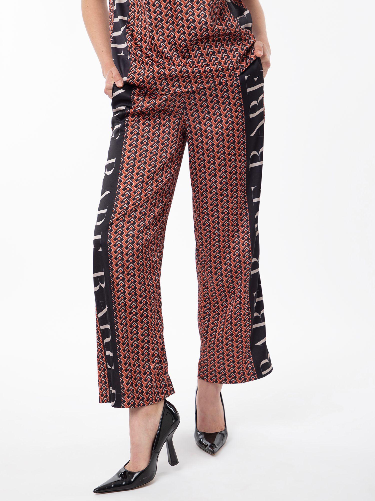 streif bi-color print trousers