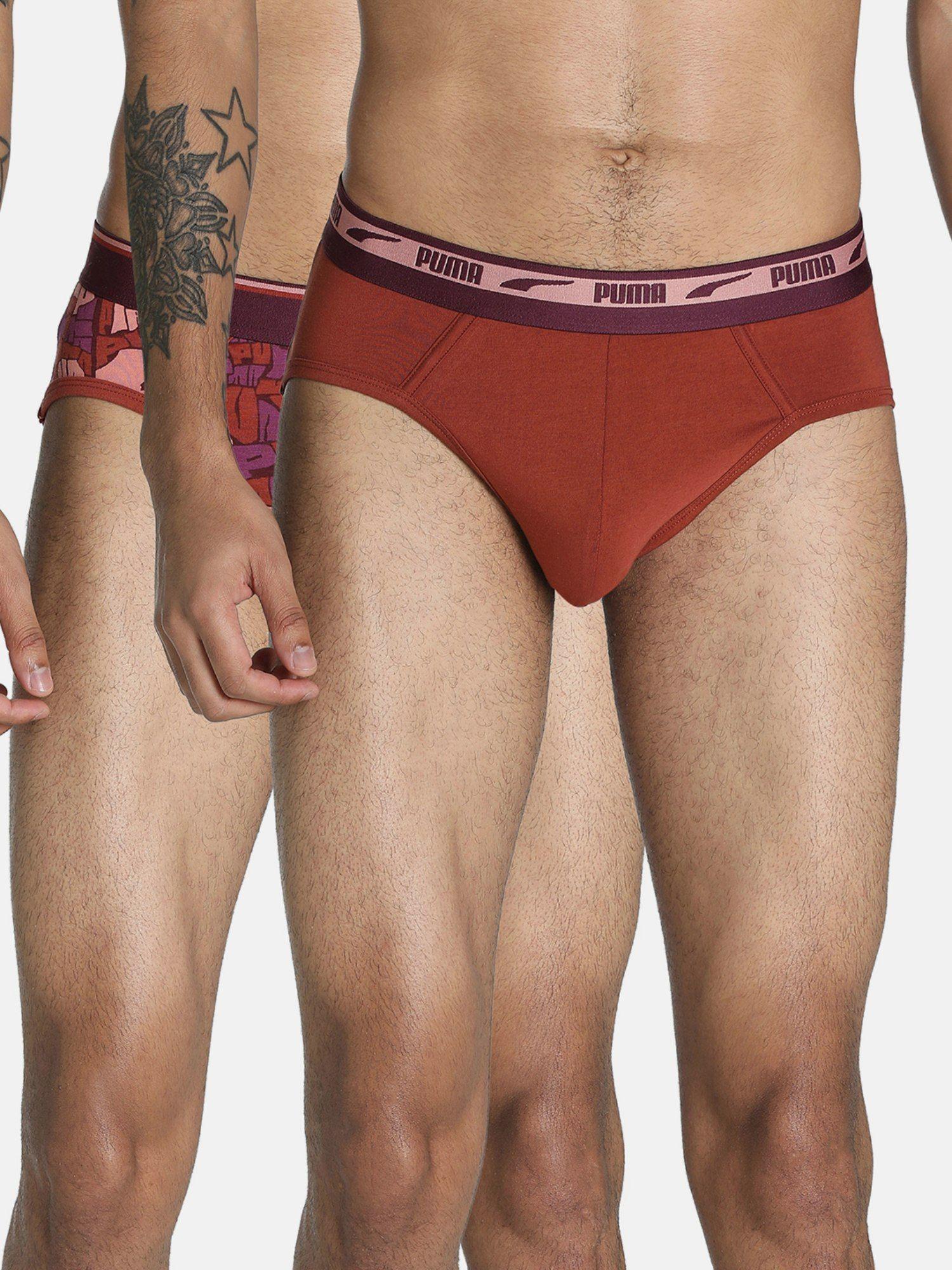 stretch aop briefs-maroon (pack of 2)