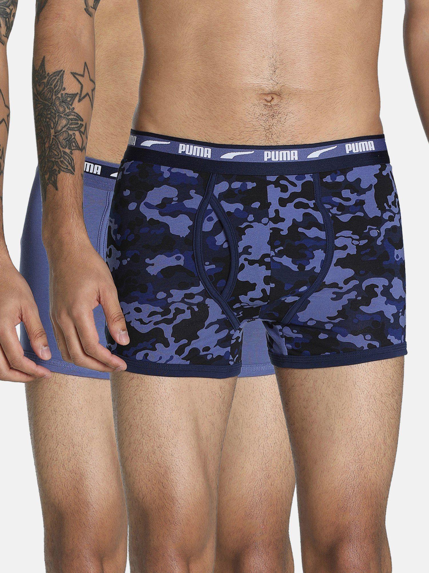 stretch camo trunks navy blue (pack of 2)