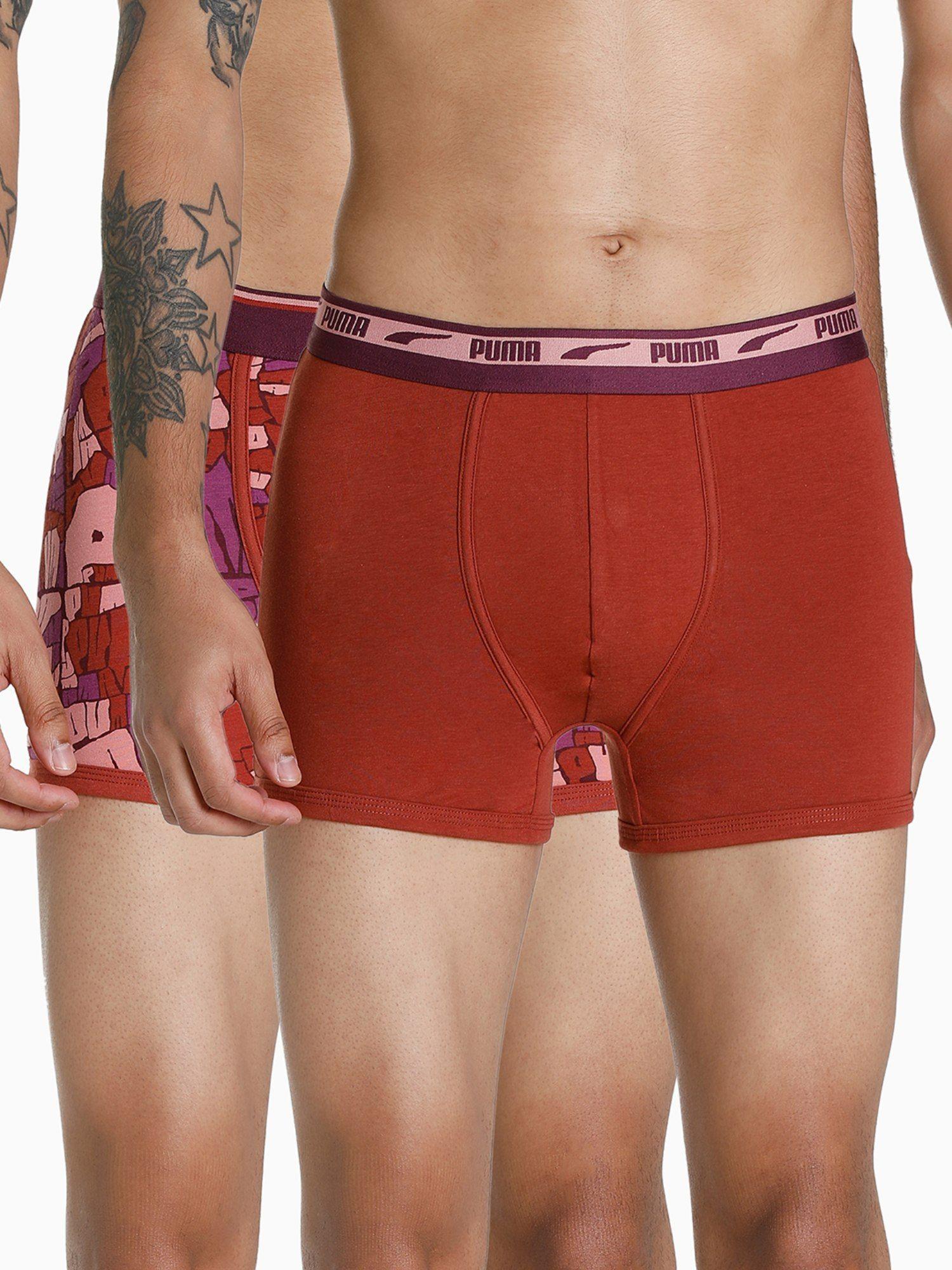 stretch aop trunks-maroon (pack of 2)
