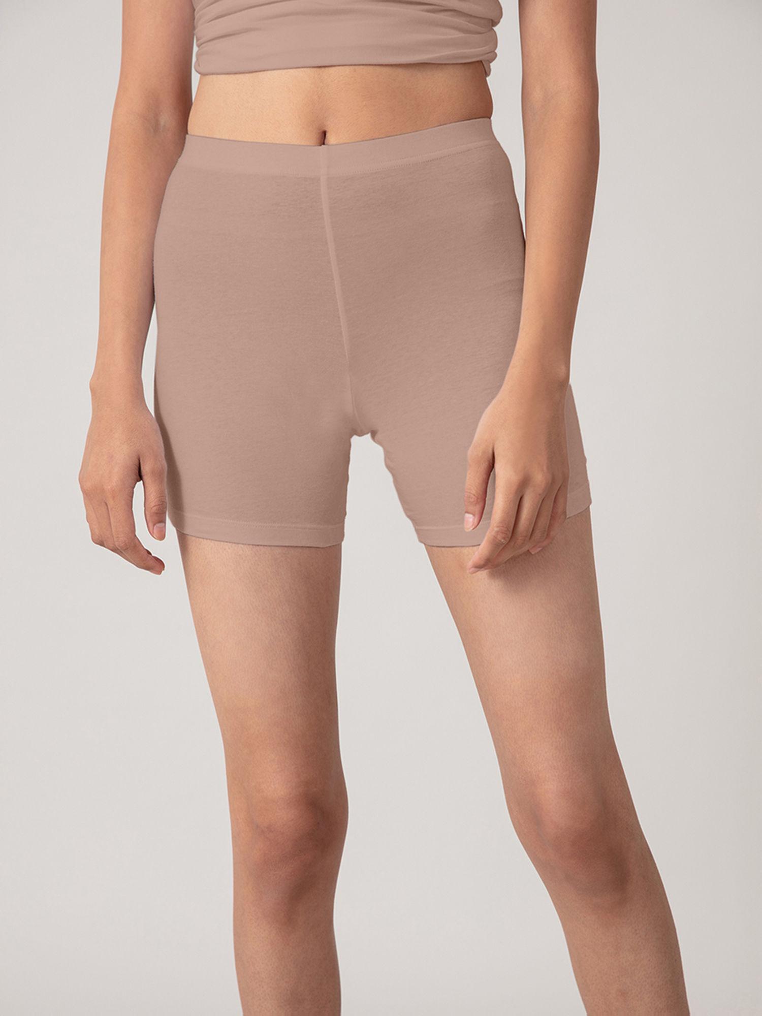 stretch cotton cycling shorts - roebuck nude nyp083