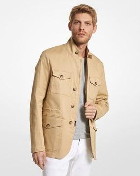 stretch cotton field jacket