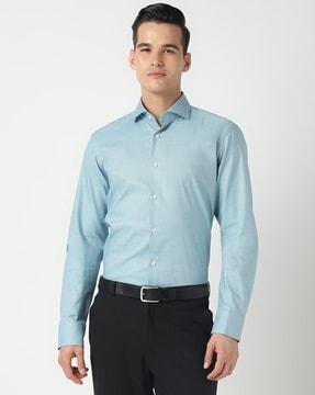 stretch regular fit cotton shirt