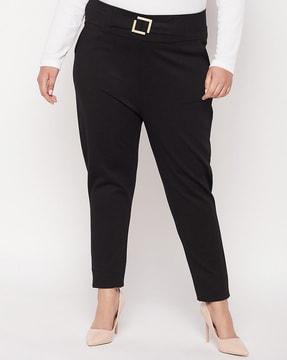 stretchable ankle-length jeggings