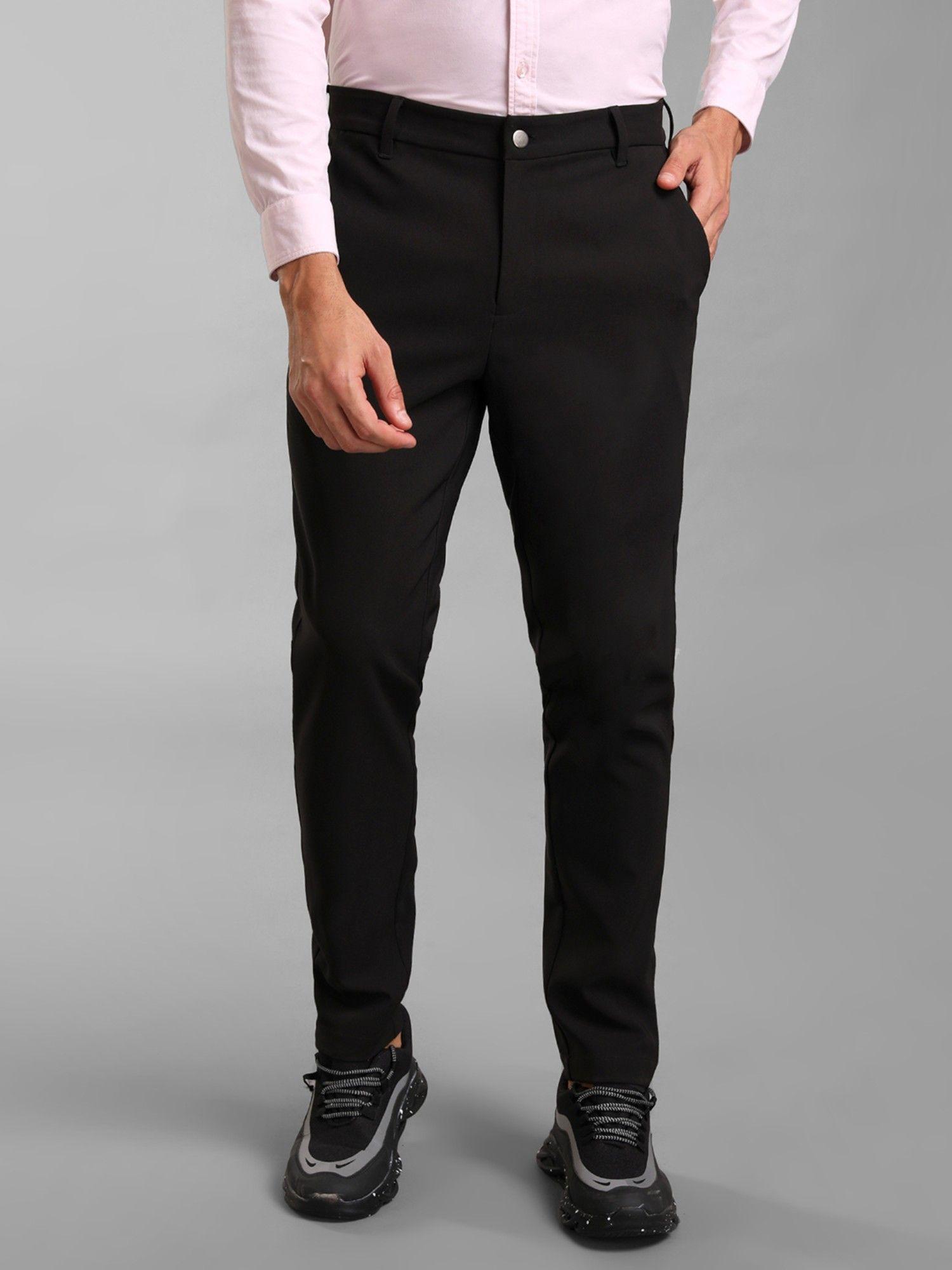 stretchable trousers black