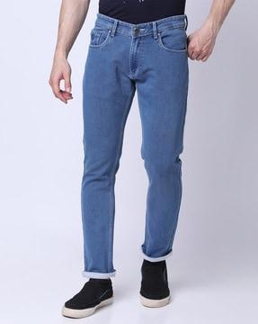 stretchable fixed waist jeans