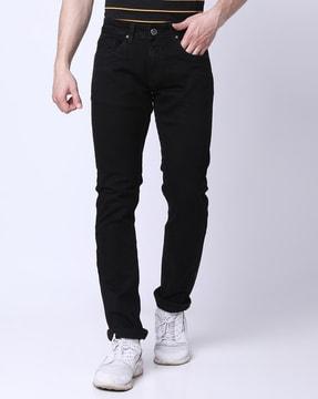 stretchable fixed waist jeans