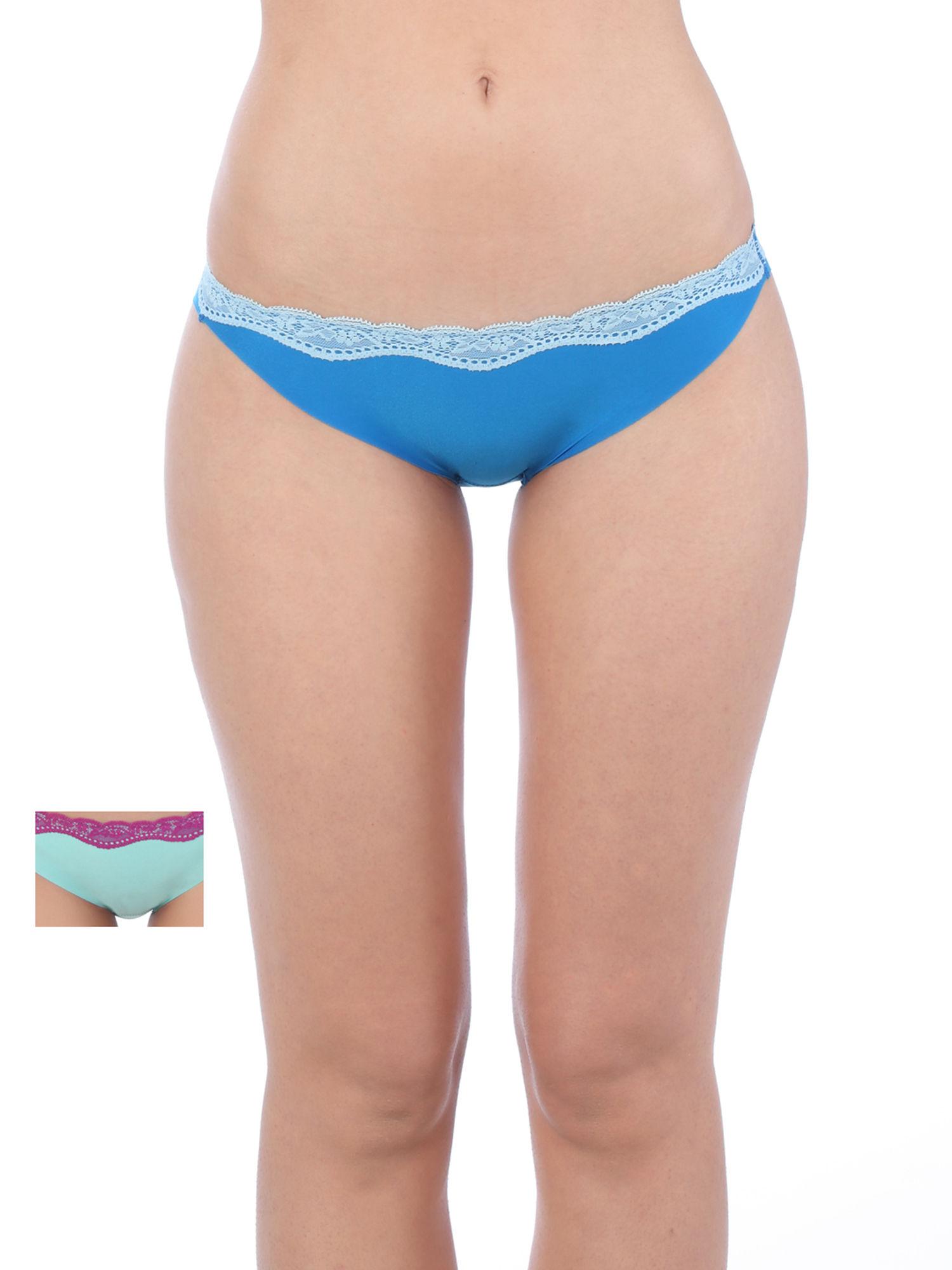 stretty 124 tanga independent everyday lace brief - pack of 2 - multi-color