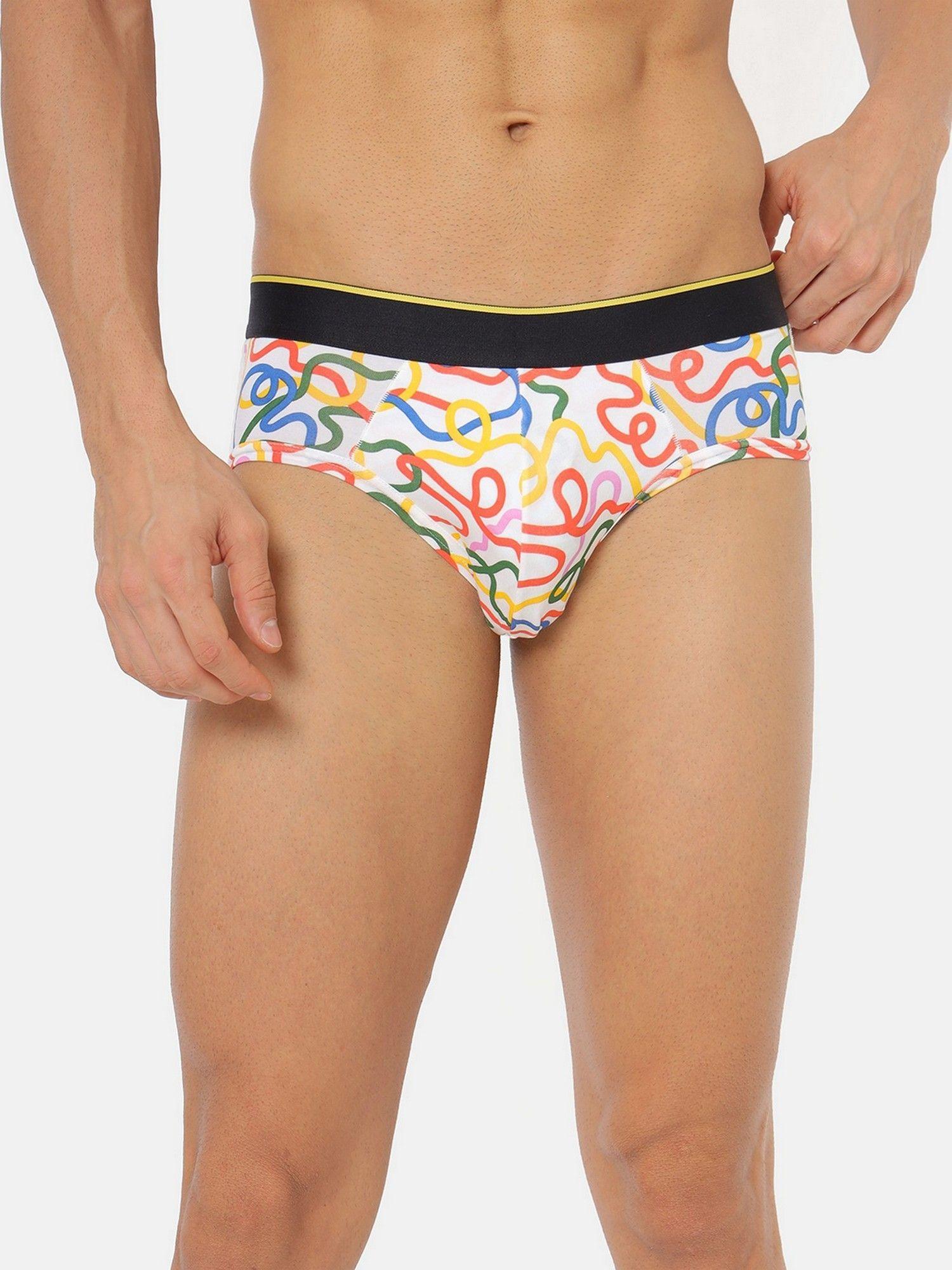 string theory white modal brief for men