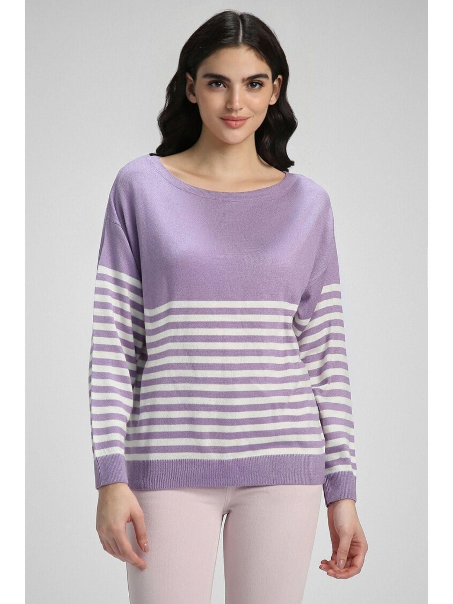 stripe lilac sweater