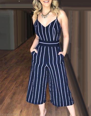 stripe me blue jumpsuit