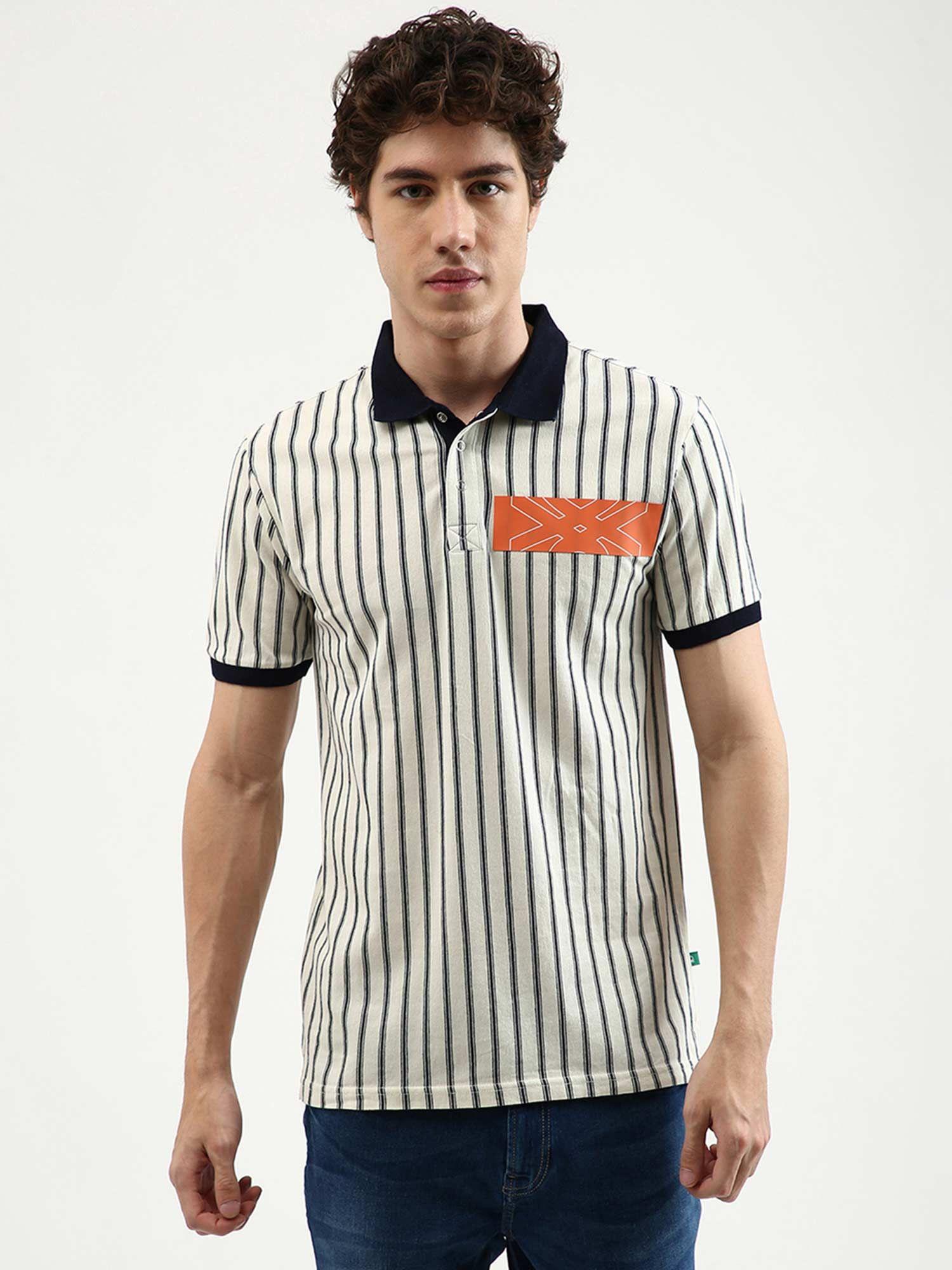 stripe polo t-shirt