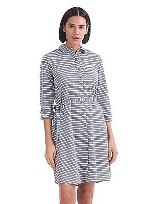 stripe shirt dress