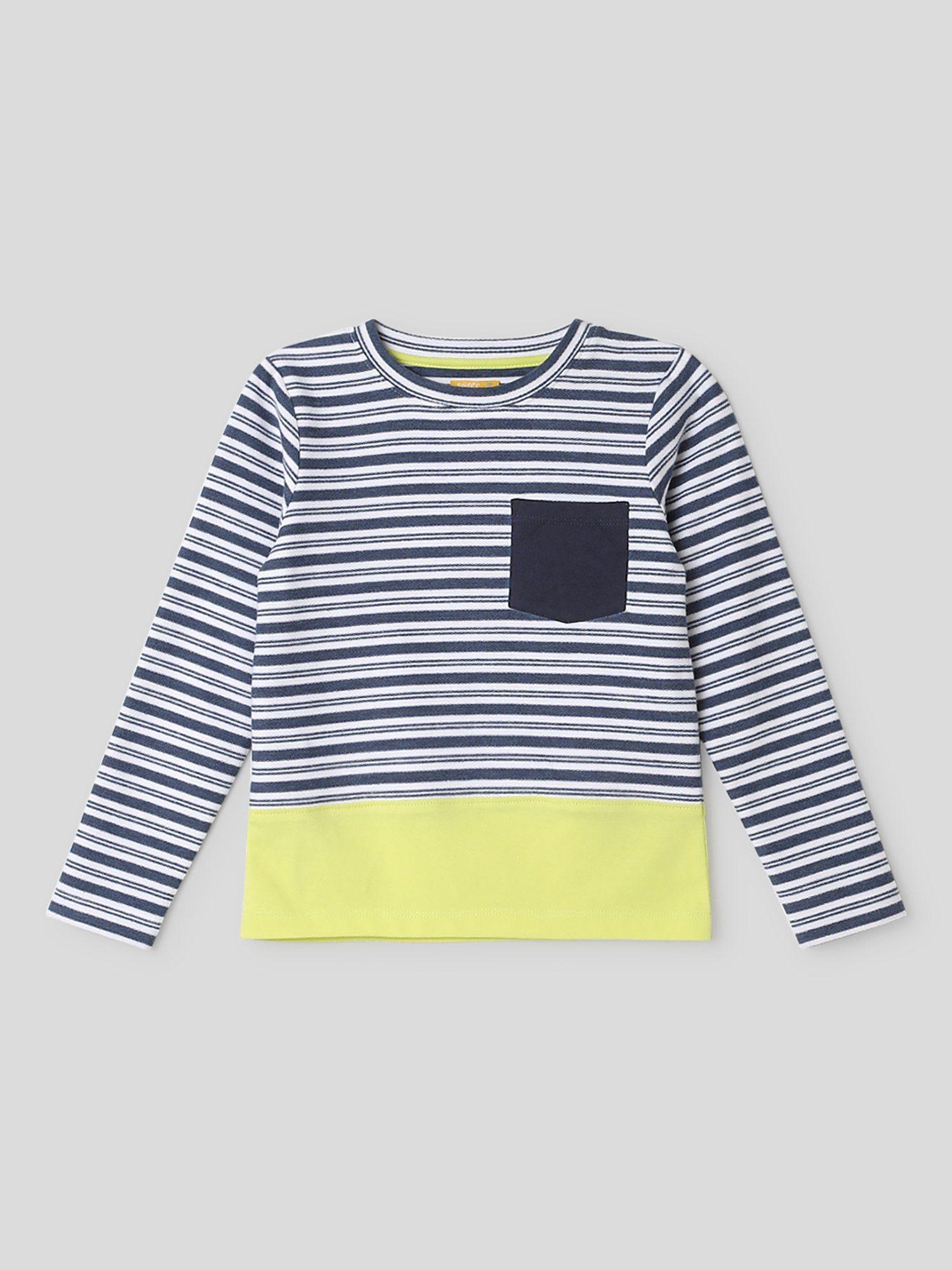 stripe t-shirt with neon pop