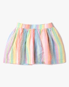 striped a-line mini skirt