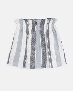 striped a-line skirt