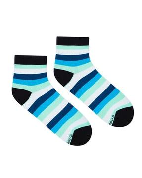striped ankle-length  socks