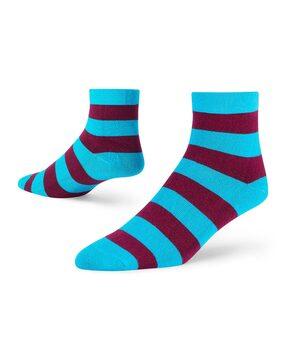 striped ankle-length everyday socks