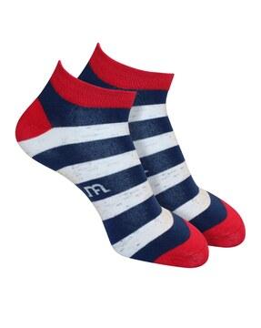 striped ankle-length socks