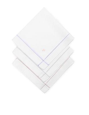 striped border handkerchief - pack of 3