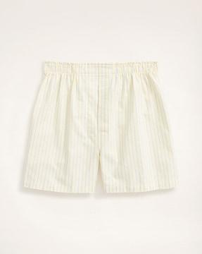 striped boxers with elasticated waist
