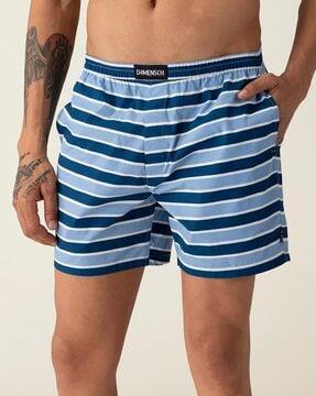 striped boxers with elasticated waistband