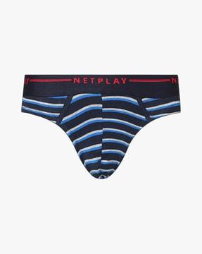 striped brief with elasticated waistband
