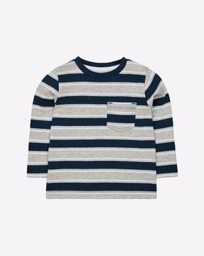 striped-crew-neck-t-shirt-with-patch-pocket