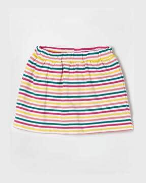striped flared skirt