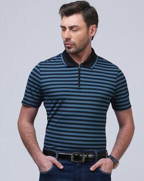striped golf knit polo t-shit