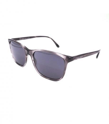 striped grey square sunglasses