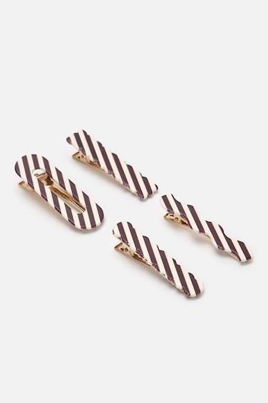 striped hair clips