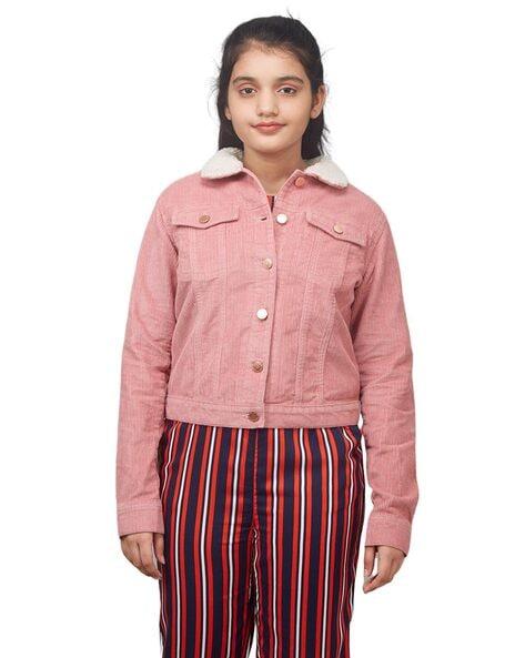 striped jacket with flap pockets