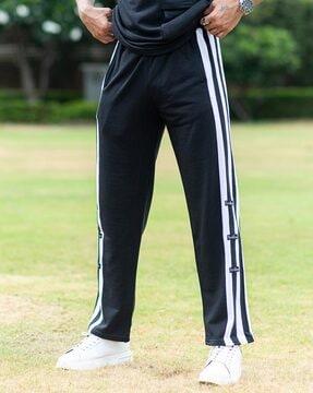 striped joggers with elasticated waist