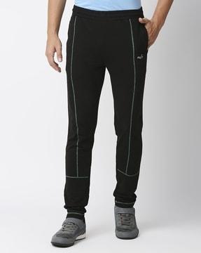 striped joggers with elasticated waistband