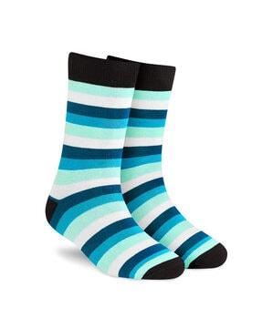 striped mid calf-length  socks