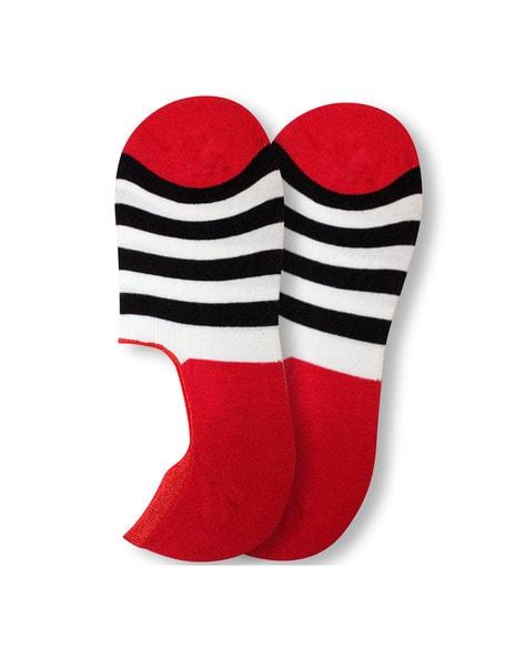 striped no-show socks