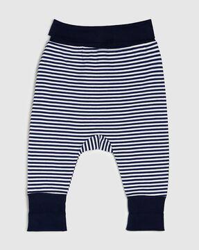 striped pants with elasticated waist