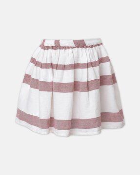 striped printed  a-line skirt