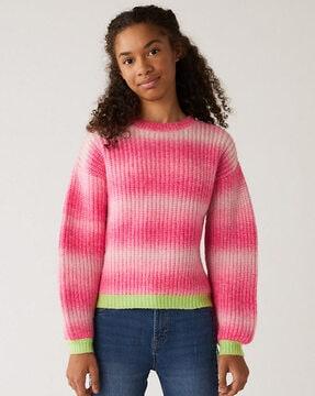 striped pullover sweatshirt